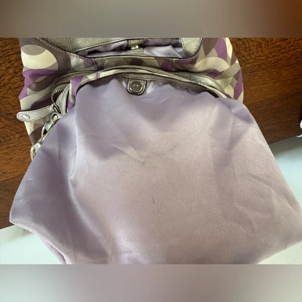 Coach Madison Maggie Hobo Bag - Purple and Gray Chainlink - EUC - Picture 14 of 14